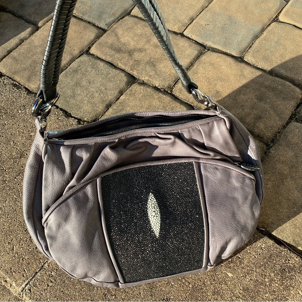 Khirma Eliazov Stingray Leather Shoulder Bag